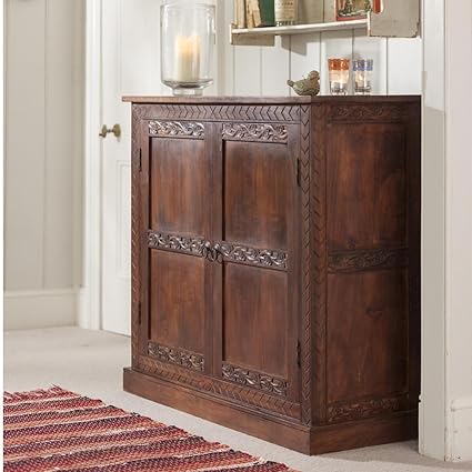 Lifeestyle Com Mango Wood Carved Sideboard Almirah Storage Cabinet Amazon In Electronics