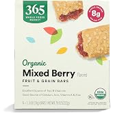 365 by Whole Foods Market, Organic Mixed Berry Cereal Bar 6 Count, 7.8 Ounce
