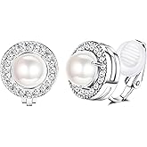 FASACCO Clip On Earrings for Women Lightweight Clip on Rhinestone Non Pierced Clip Earrings Crystal Wedding Formal Earring Birthstone Earring (With Box)