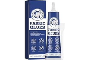 Textile Glue – 50ml Fabric Adhesive Glue | Transparent Quick-Dry Glues - Includes Scraper for Easy Application – Excellent Bo