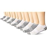 Columbia Mens Sports No Show 18 Pair, White/Grey, Mens 6-12 Shoe Size