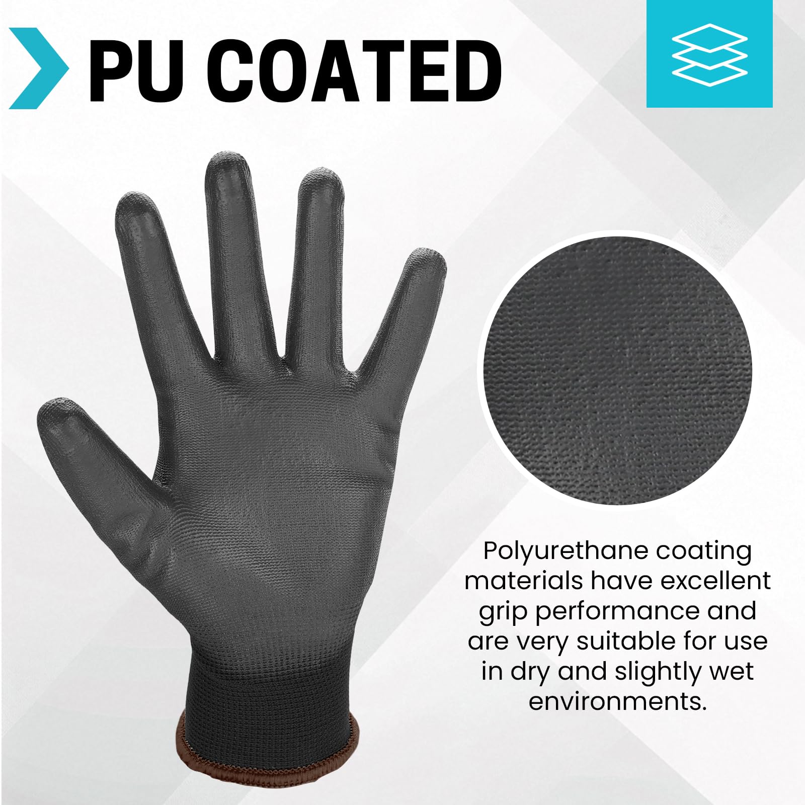 Condition photo showing New/Like New for furwey work gloves, 16/32pairs nitrile, seamless nylon knit | safety work gloves, nitrile/pu coated, micro foam, for men women, size s-xl, seamless nylon liner black small 72