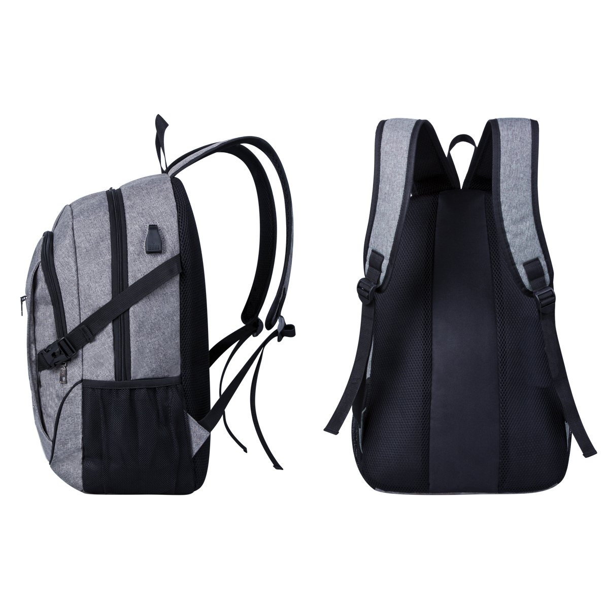 Laptop Backpack Waterproof Computer Travel Backpack with USB Charging Port Fits