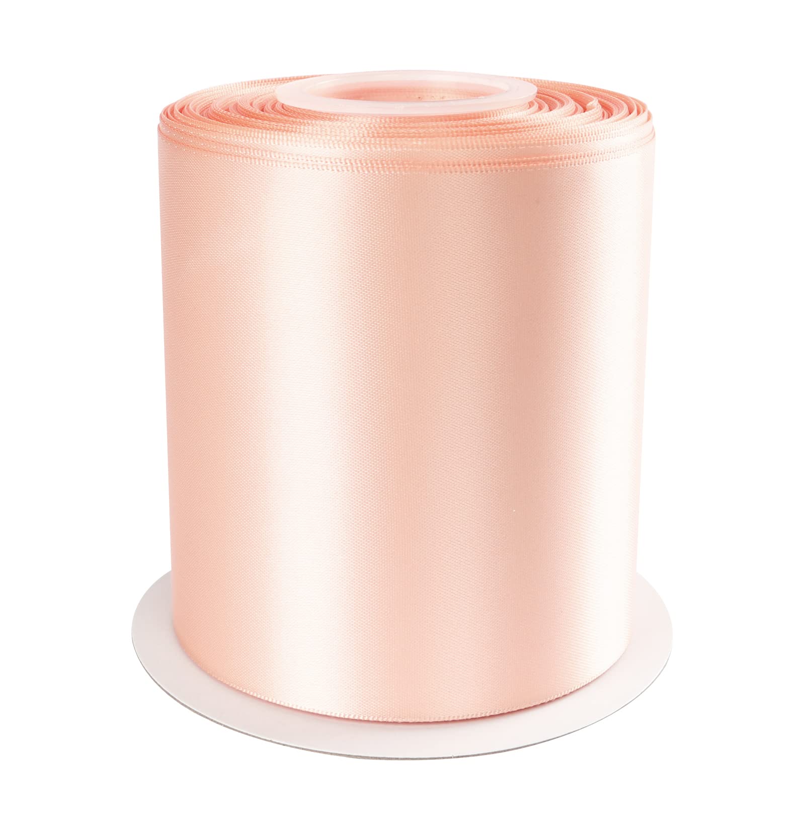 AVANAVA 100mm Wide Ribbon Double Face Satin Ribbon - 22 Meters (203-Coral Pink)