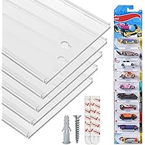 Tapeera 5 Pack Car Wall Mounted Display Stand Holds Up to 50 Cars