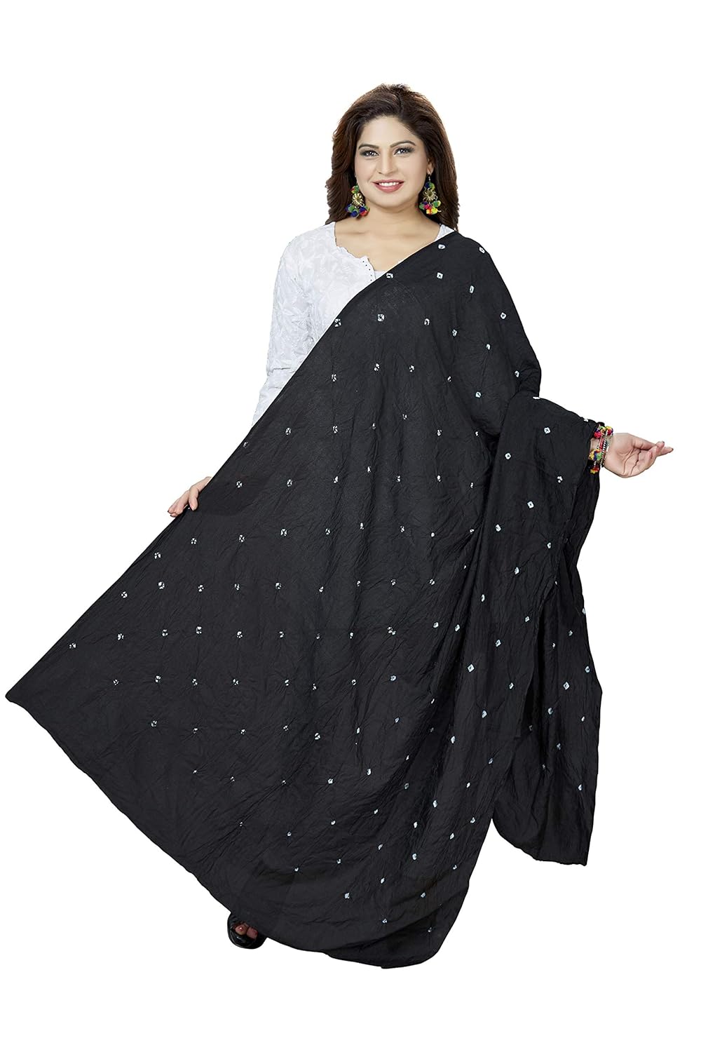 rani saahiba women's art silk bandhej dupatta