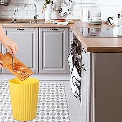 JiatuA Small Trash Can Plastic Wastebasket Round