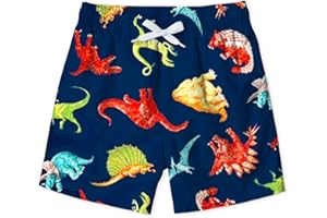 uideazone Boys Swim Trunks 3D Funny Print Surfing Board Shorts Quick Dry UPF 50+ Swimsuit Beachwear with Mesh Lining 2-12T