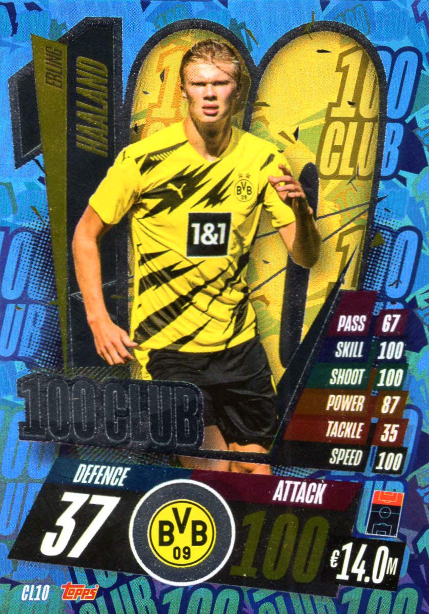 Topps Match Attax CHAMPIONS LEAGUE 20/21 HUNDRED CLUB ERLING HAALAND