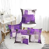 Purple Throw Pillow Covers Decorative Set of 4 Gallery Modern Decorative Purple Grey Interlaced Watercolor Brush Strokes Cushion Cases18 X 18 Inch for Couch Bed Sofa Farmhouse Office Decor Gray White