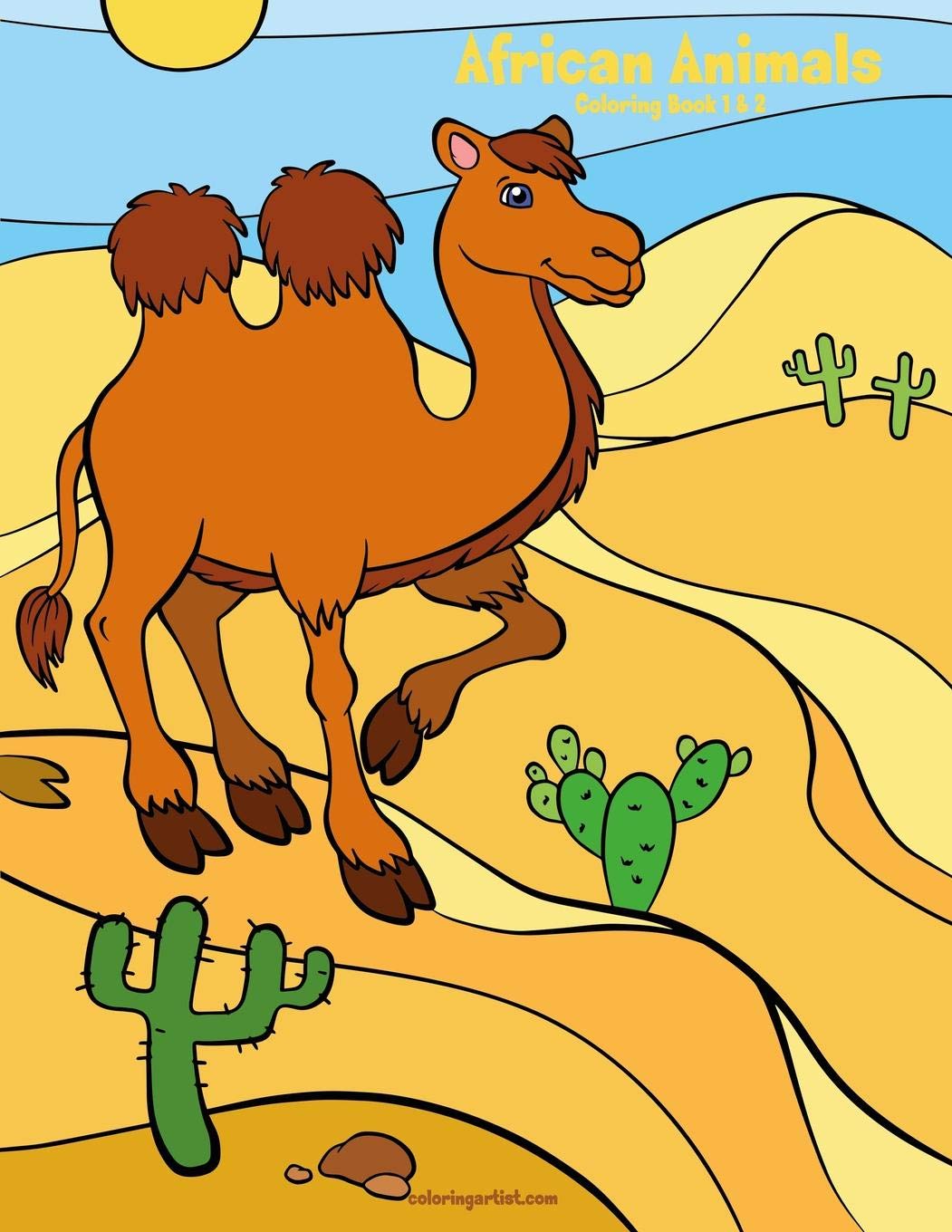 African Animals Coloring Book 1 2 Snels Nick 9781080164912 Amazon Com Books