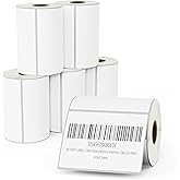 BETCKEY - 4" x 3" (102 mm x 76 mm) Shipping & Multipurpose Removable Film Label - Durable Waterproof - Compatible with Zebra & Rollo Label Printer [6 Rolls, 3000 Labels]