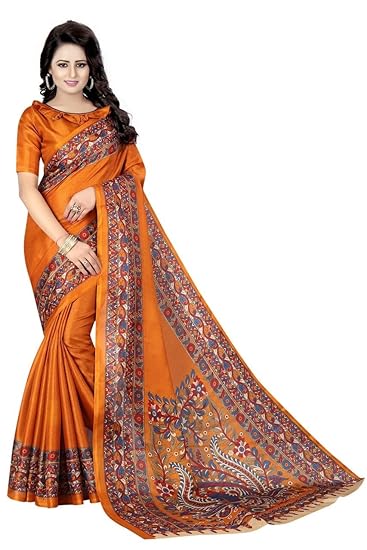 Navabi Export womens georgette saree with blouse piece