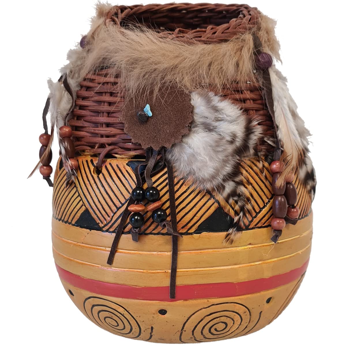 American Natives Decorative vase of Indian inspiration 21 cm