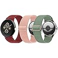 Stretchy Nylon Bands Compatible with Google Pixel Watch 3 Band 41mm, Pixel Watch 2 Band, Pixel Watch Band - Upgraded Metal Lugs - Adjustable Elastic Sport Loop Straps for Google Watch Women Men