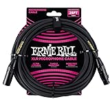 Ernie Ball XLR Microphone Cable, 25ft, Black