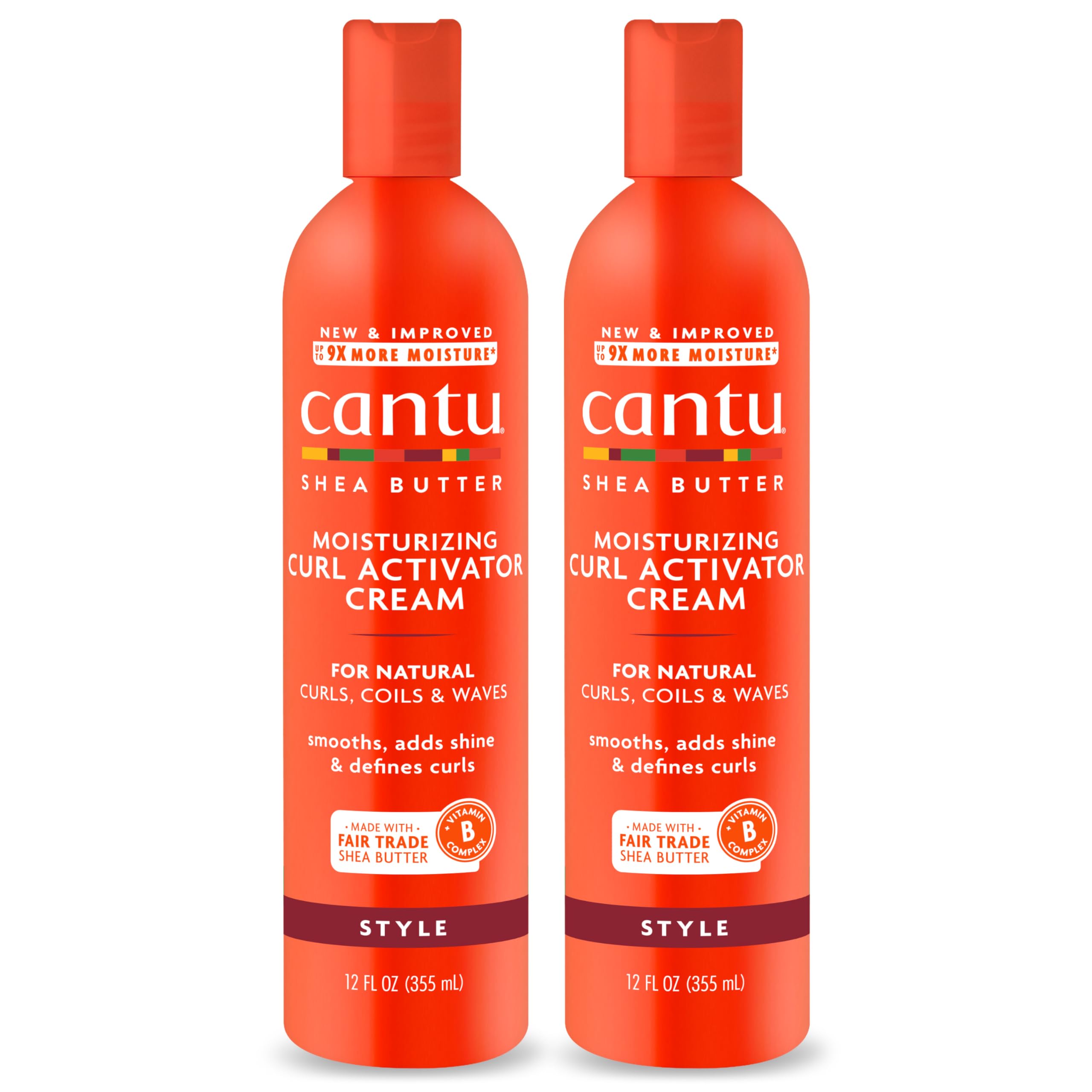 Cantu Moisturizing Curl Activator Cream for Natural Hair with Pure Shea Butter, 12 fl oz (Pack of 12) Image