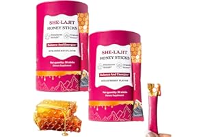 Shelajit Honey Sticks, Honey Sticks for Women, Himalayan Strawberry Flavor, with Saffron, Focus & Hormonal Balance – for Wome