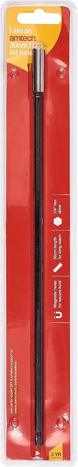 Amtech L2230 Magnetic Bit Holder 12'' Drill Bit Extension 1/4 Hex Drive view 3