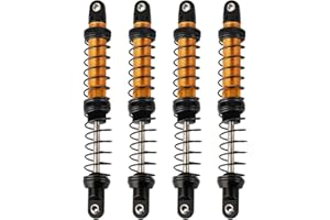 ZXYRC RC Shock Absorber Oil Adjustable RC Damper Set with Springs for 1/10 RC Truck Crawler Axial SCX10 I II III TRX4 D90 (110mm, Black)