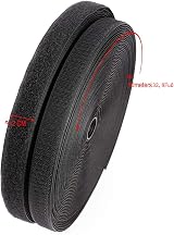 IHKFILAN Sew On Hook and Loop Tape 2cm x 10m Black Nylon 2 Roll view 3