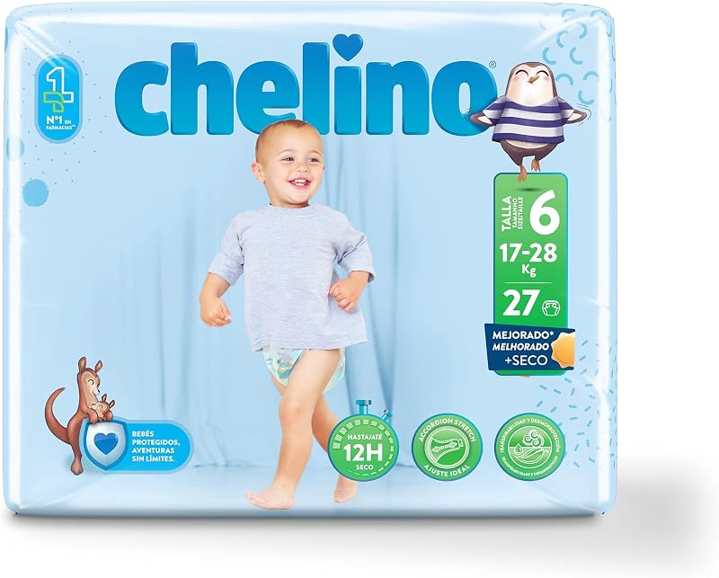 Fralda infantil, branca, tamanho 6 (Pacote de 162)
