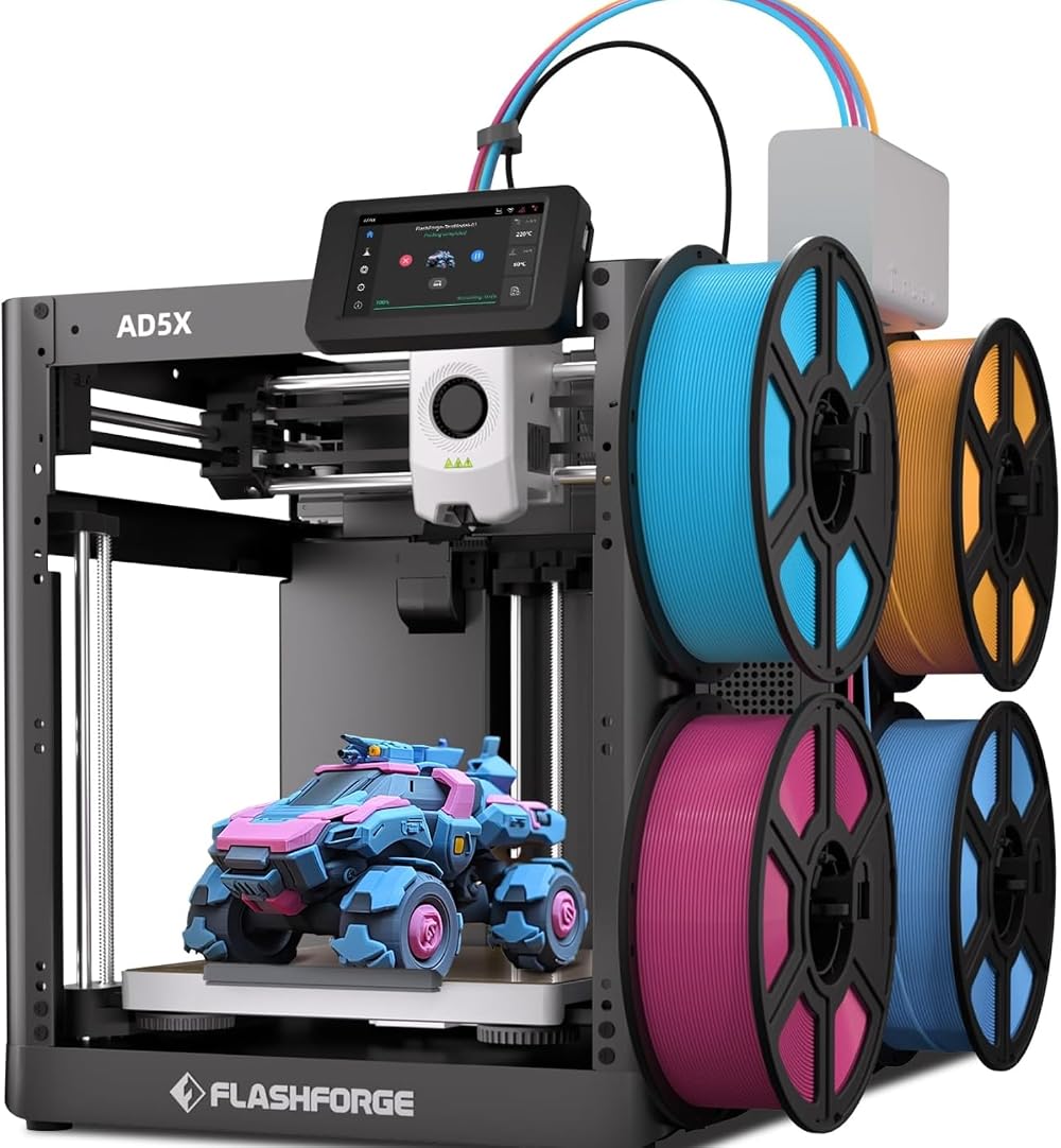 Flashforge Adventurer 5X 3D Printer Multi-Color Full Auto Leveling 220x220x220