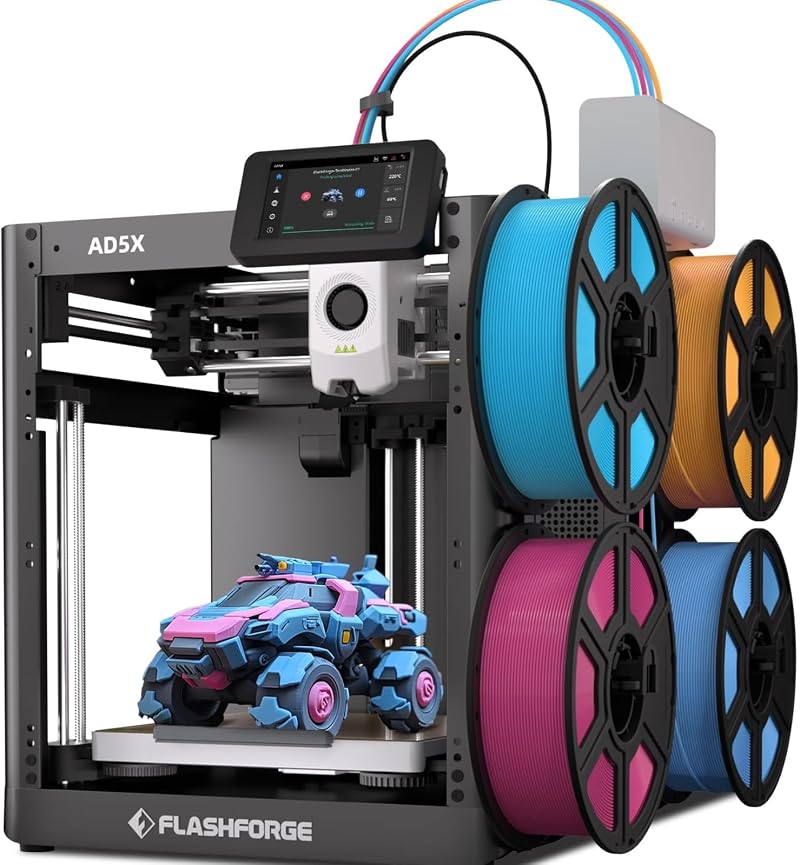 Flashforge Adventurer 5X 3D Printer Multi-Color Full Auto Leveling 220x220x220