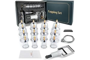DEFUNX Cupping Set 16 Cups - Cupping Kit for Massage Therapy Pain Relief Cupping Therapy Set