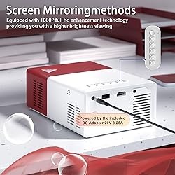 Projector with WIFI, iGRR Mini Projector for Home