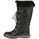 PAJAR Women's Grip Star Tall Winter Waterproof Insulated Snow Boot With Side Zipper and Laces