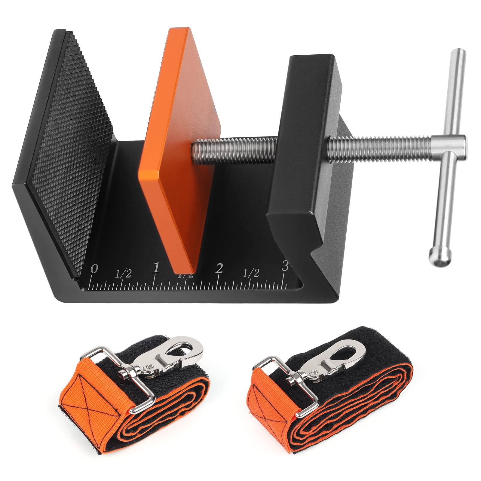 Photo 1 of Widen Ladder Fall Protection for Roof, Universal Ladder Stability Anchor with 2ft & 3ft Safety Strap, Fits on Fascia Board or Rafter in Seconds, Ladder Grip, Safety Device, Ladder Aluminum Lock Clamp