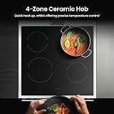 Hisense 60cm Electric Cooker Ceramic Hob White A Rated Double Oven 50L/80L view 5