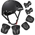 KAMUGO Kids Bike Helmet, Toddler Helmet for Ages 2-8 Boys Girls with Sports Protective Gear Set Knee Elbow Wrist Pads for Skateboard Cycling Scooter Rollerblading