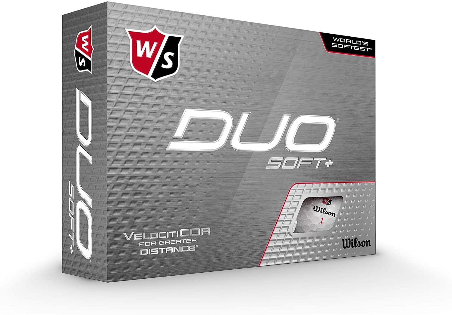 Wilson Staff Duo Soft + Golf Ball,White Soft +