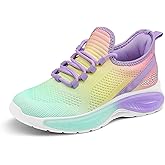 RUNSIDE Girls Lightweight Sneakers Kids Lace-up Tennis Running Shoes, Breathable Walking Shoes for Toddler/Little Kid/Big Kid