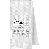 ChenCraty Cousin Gifts Kitchen Hands Towel,Cousin Birthday Gifts,Cousin Graduation Wedding Gifts for Cousin Women,16x24 Inches