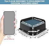 USION Bed Risers 6 Inch Heavy Duty L Shaped Up to 5000-6000 Lbs 4pcs Black view 2