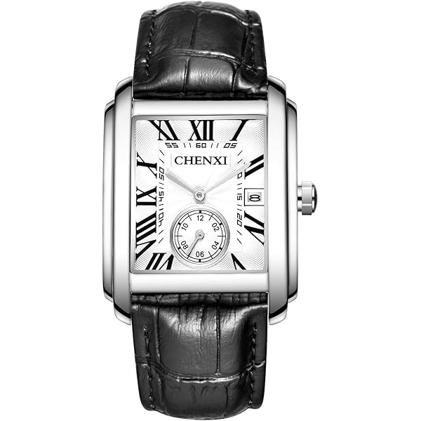 Amazon.com: Avaner Men's Square Watch, Vintage Leather Cuff