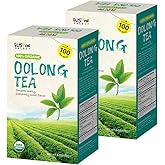 Fusion Select 200 Counts Organic Oolong Tea - Smooth, Mildly Sweet Flavor - Relaxing & Calming Fresh Herbal Drink - Instant Blend, Just Steep In Hot Water - Individually Packaged Tea Bags