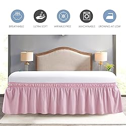 FreshCulture Full Bed Skirt, Elastic Wrap Around