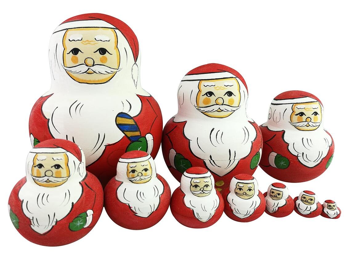 santa babushka dolls