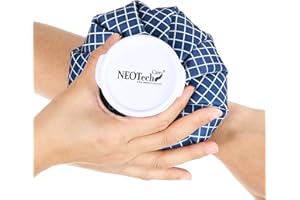NEOtech Care Ice Bag for Injuries, Swelling, Headache, Pain Relief, First Aid - Cold Pack Screw Top Lid - Reusable, Refillabl