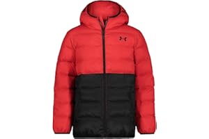 Under Armour boys Pronto Colorblock Puffer Jacket, Mid-weight, Zip Up Closure, Repels Water