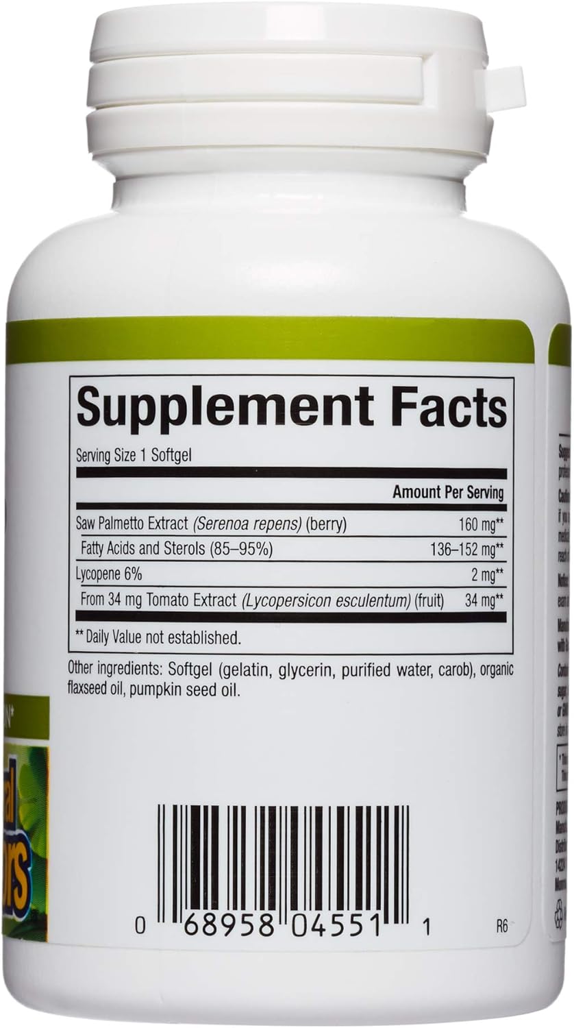 HerbalFactors by Natural Factors, Saw Palmetto, Supports Healthy Prostate Function with Lycopene, 60 softgels (60 servings): Health & Personal Care