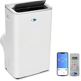 Whynter Portable Air Conditioner 13000 BTU Dual Hose Smart Wi-Fi ARC-1280WX | Full Thermostatic Temperature Control, Cools and Dehumidifies Rooms with Easy Setup, Backed by Whynter Reliability