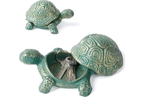 Notakia Cast Iron Turtle Outdoor Key Hider for Garden Decor Hide A Key Holder for Keys Jewelry and Trinkets Hidden Storage Bo