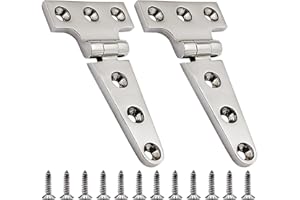 Laorde 316 Stainless Steel T Hinges Marine Grade Heavy Duty Boat Hatch Hinge Casting Cabinet Hardware Door Hinge with Screws
