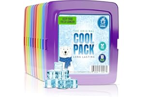 Healthy Packers® Slim Reusable Ice Packs for Lunch Boxes Kids and Adults|Long‑Lasting Thin Freezer Packs for Coolers, Bento B