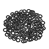 HELIFOUNER 200 Pieces M5 Flat Washers, Black Zinc